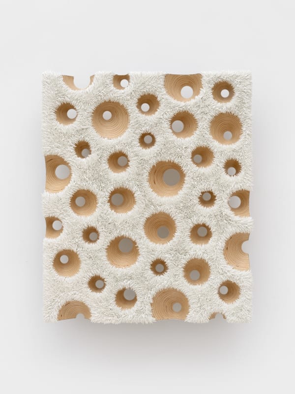 Donald Moffett Lot 030525 (nature cult, arctic probe), 2025 Oil on linen on panel with steel hardware 24 3/4 x 21 x 2 1/4 in (62.9 x 53.3 x 5.7 cm) 24 3/4 x 21 x 6 in with steel hardware (62.9 x 53.3 x 15.2 cm with steel hardware)