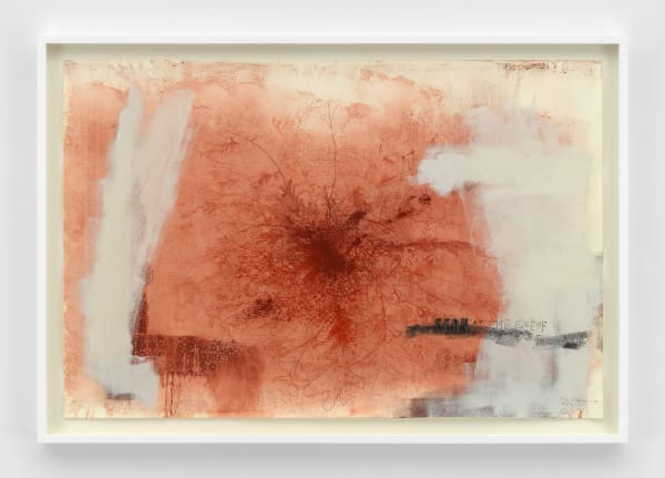 Ricardo Brey Fern at the edge of the road, 2017 Mixed media on paper 28 5/8 x 43 1/8 in (72.7 x 109.5 cm)