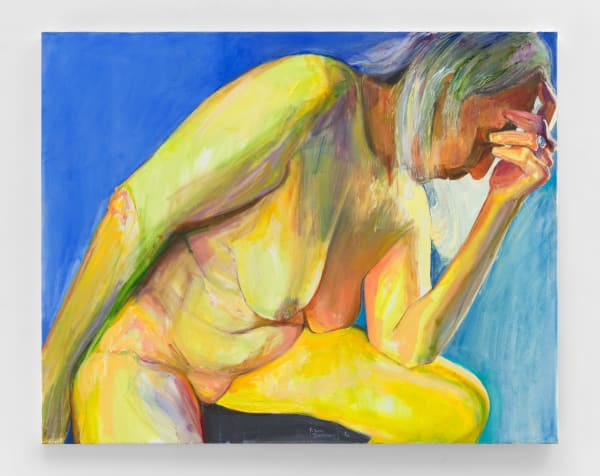 Joan Semmel White Hair, 2020 Oil on canvas 48 x 60 in (121.9 x 152.4 cm) 49 3/4 x 61 3/4 x 2 1/4 in framed (126.4 x 156.8 x 5.7 cm framed)
