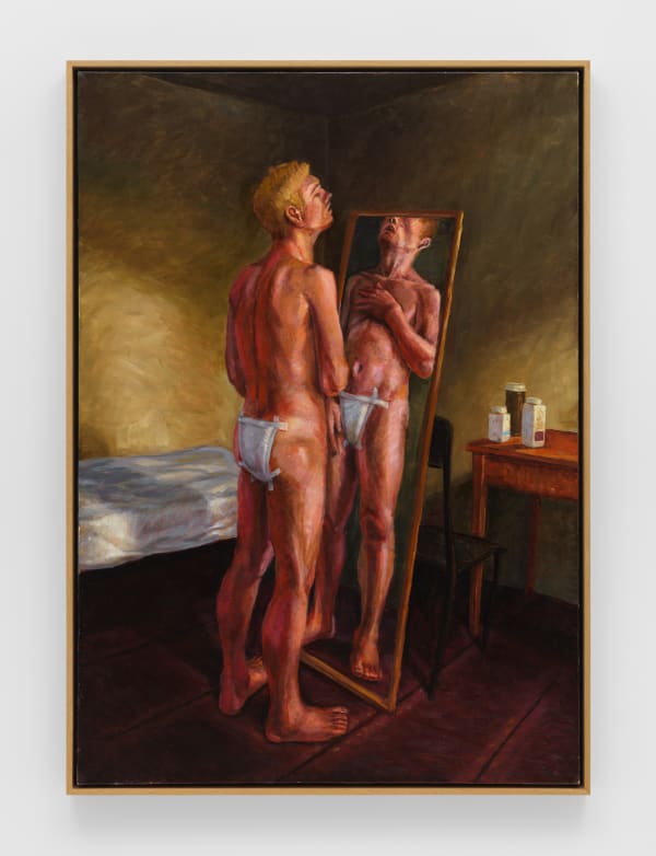Hugh Steers Bandages, 1992 Oil on canvas 59 7/8 x 41 7/8 in (152.1 x 106.4 cm) 61 7/8 x 43 7/8 x 2 7/8 in framed (157.2 x 111.4 x 7.3 cm framed)