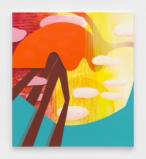 Carrie Moyer Gala Returns, 2019 Acrylic and glitter on canvas 66 x 60 in (167.6 x 152.4 cm)