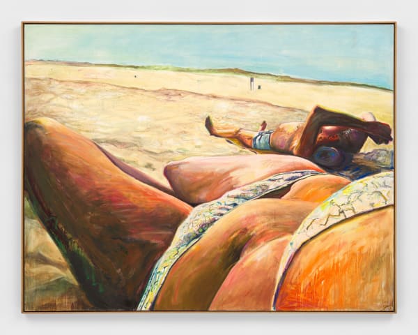 Joan Semmel Hot Sand, 1985 Oil on canvas 67 3/4 x 88 in (172.1 x 223.5 cm) 69 1/4 x 89 3/4 x 2 in framed (175.9 x 228 x 5.1 cm framed)