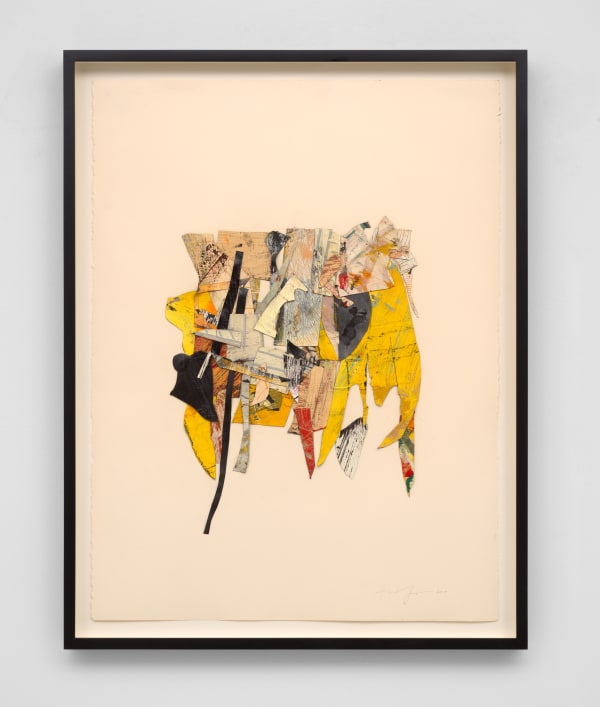 Angel Otero Untitled, 2017 Oil paint and fabric collaged on paper 30 x 22 1/2 x 1/4 in (76.2 x 57.1 x 0.6 cm) 32 3/4 x 25 1/2 x 1 3/4 in framed (83.2 x 64.8 x 4.4 cm framed)