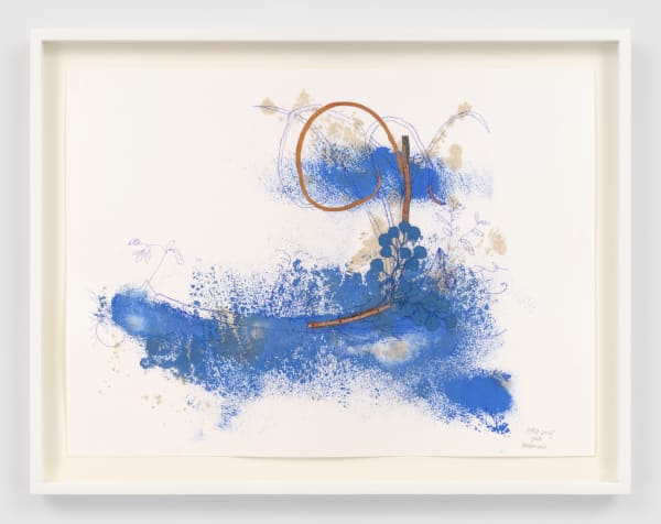 Ricardo Brey Maidenhair, 2021 Mixed media on paper 22 x 30 in (55.9 x 76.2 cm) 26 1/4 x 33 3/4 x 2 in framed (66.7 x 85.7 x 5.1 cm framed)