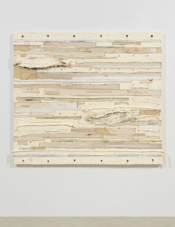Harmony Hammond, Bandaged Grid #8, 2018