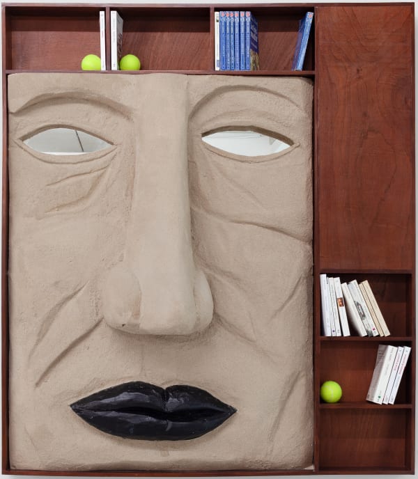 Victor Delestre, Selfportrait as a bookshelf, 2020