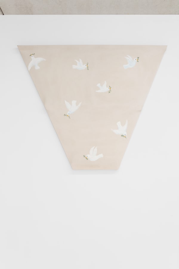 Charles Benjamin, 3 doves and 4 pigeons, 2021