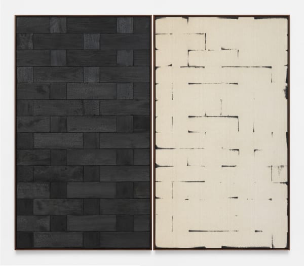 Davide Balula, Burnt Painting, Imprint of the Burnt Painting (A —-—-), 2015