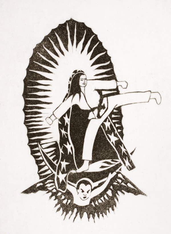 Ester Hernández La Virgen de Guadalupe Defendiendo Los Derechos de Los Xicanos, 1975