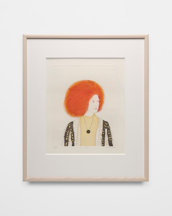 Beth Van Hoesen Pat, 1972 Aquatint, etching, and drypoint with roulette: printer’s inks on paper 11 x 9 in 27.9 x 22.9 cm Framed: 20 1/2 x 17 5/8 in 52.1 x 44.8 cm Edition 7 of 35 (Edition record)