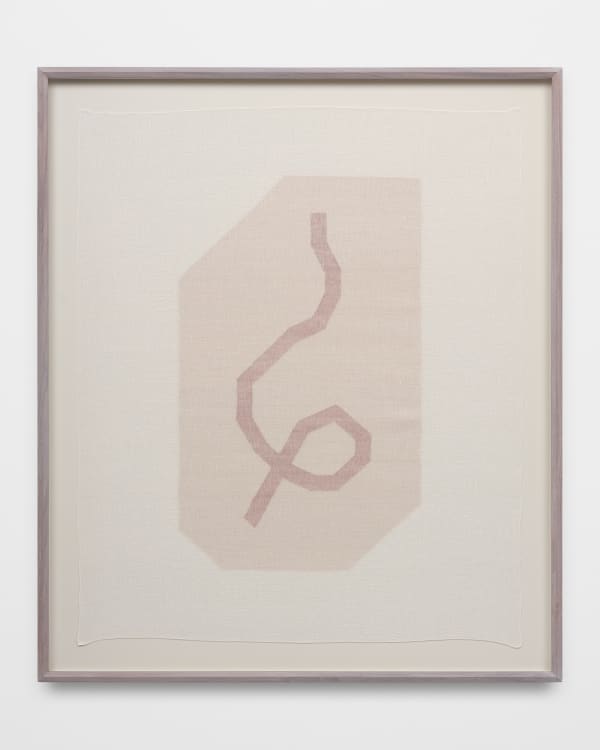 Ruth Laskey Twill Series (Loops 4), 2023 Hand-woven and hand-dyed linen 35 1/2 x 29 1/2 in 90.2 x 74.9 cm Framed: 40 7/8 x 34 7/8 in 103.8 x 88.6 cm