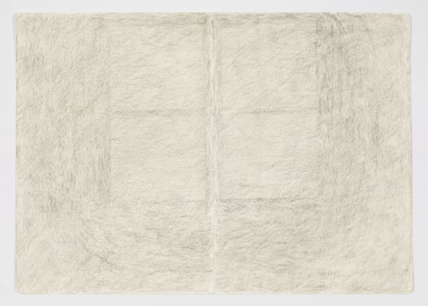 Jessica Dickinson between-thoughts-becoming (notebook drawing for From: This #3), 2021 Colored pencil on paper with linen tape 11 3/4 x 16 in 29.8 x 40.6 cm