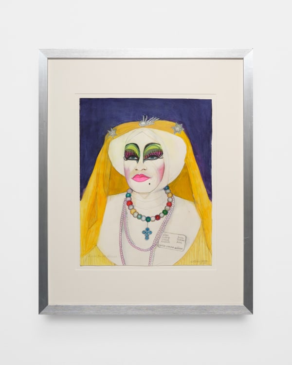 Beth Van Hoesen Sister Zsa Zsa Glamour, 1997 Watercolor, colored pencil, graphite on paper 20 1/8 x 16 in 51.1 x 40.6 cm Framed: 32 x 26 in 81.3 x 66 cm (Edition record)