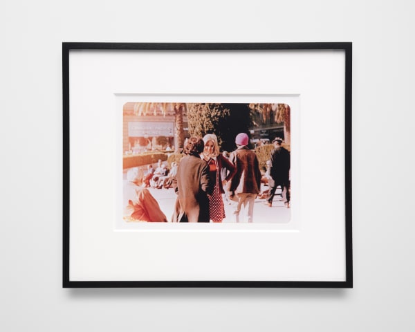 Lynn Hershman Leeson Roberta and Irwin Meet for the First Time in Union Square Park 2, 1975 Chromogenic print 12 3/8 x 14 3/4 in 31.4 x 37.5 cm Edition of 3 plus 1 artist's proof (#2/3)