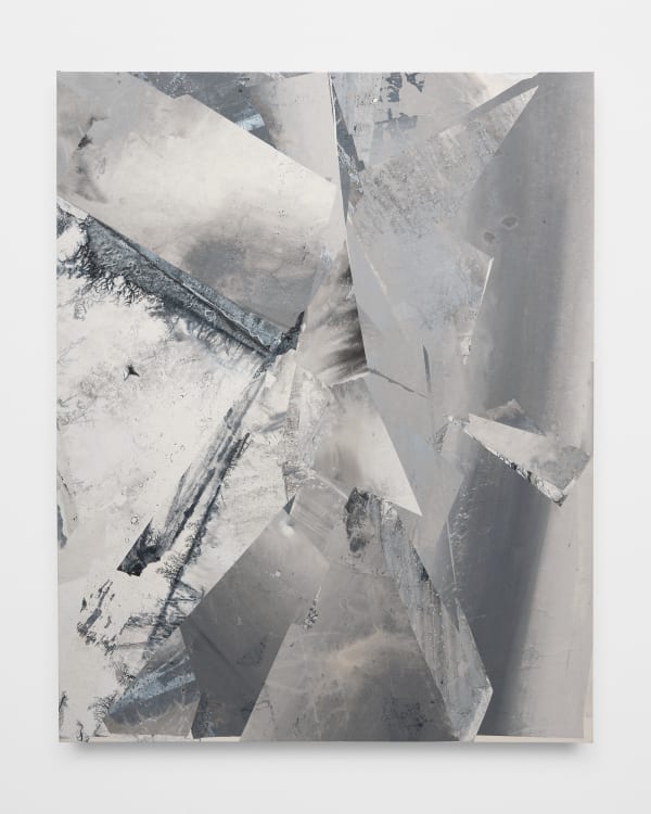 Zheng Chongbin Light Ecology 00-B, 2023 Acrylic, ink, Xuan paper on panel 60 1/2 x 48 1/2 in 153.7 x 123.2 cm