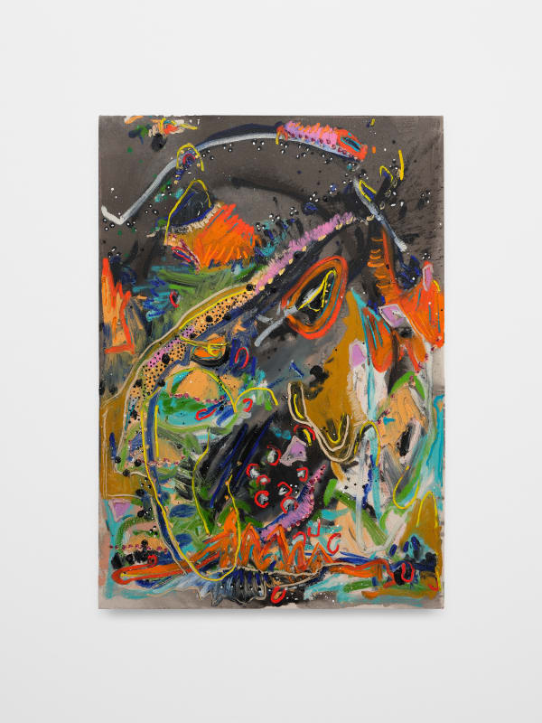 Hiba Kalache such a hallelujah, 2024 Ink, oil and oil bar on canvas 40 x 28 in 101.6 x 71.1 cm