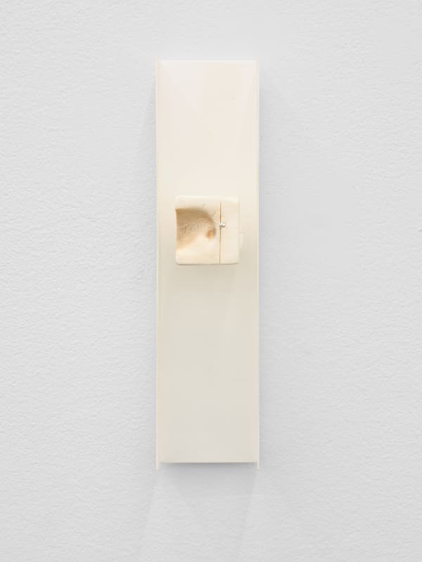 K.R.M. Mooney Deposition c. (xii), 2023 Electroplated steel, silver casting grain, cuttlebone, aluminum 10 5/8 x 2 1/8 x 3 in 27 x 5.4 x 7.6 cm