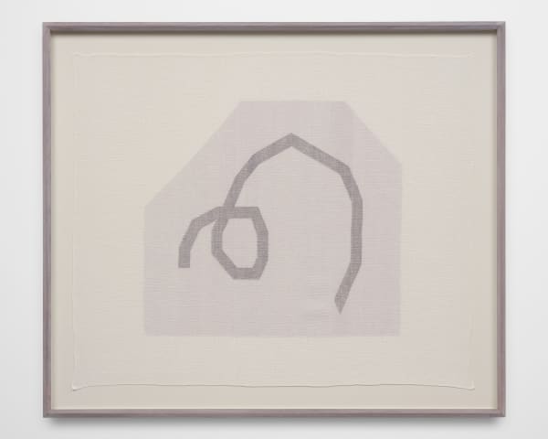 Ruth Laskey Twill Series (Loops 3), 2023 Hand-woven and hand-dyed linen 29 1/2 x 35 1/2 in 74.9 x 90.2 cm Framed: 34 7/8 x 40 7/8 in 88.6 x 103.8 cm