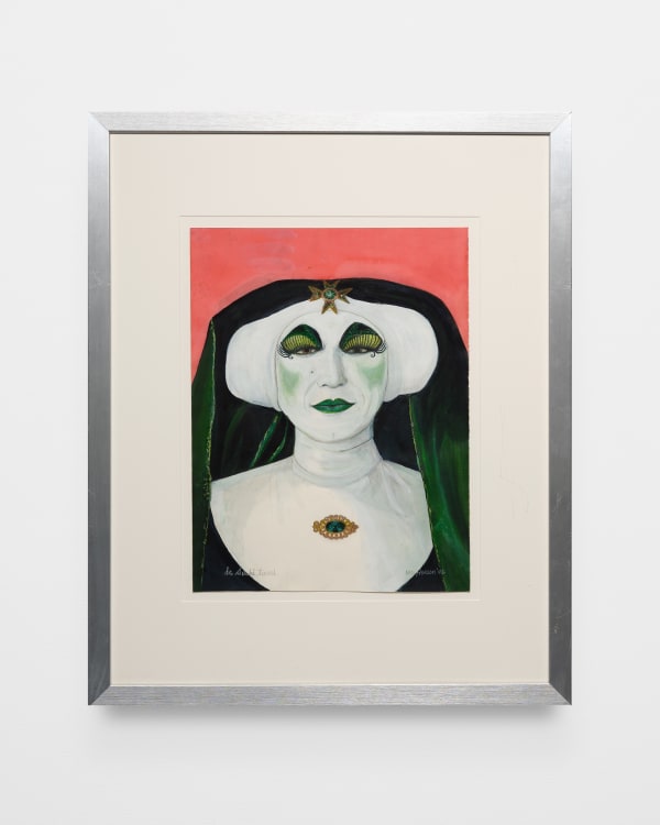 Beth Van Hoesen Sister Saki Tumi, 1996 Watercolor, colored pencil, graphite on paper 19 3/4 x 15 in 50.2 x 38.1 cm Framed: 32 x 26 in 81.3 x 66 cm (Edition record)