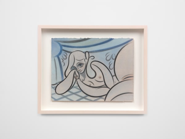 Koak Fortress, 2024 Pastel, graphite, gouache, and casein on fawn rag paper 9 x 12 in 22.9 x 30.5 cm Framed: 12.75 x 15.75 x 1.5 in 32.39 x 40 x 3.81 cm