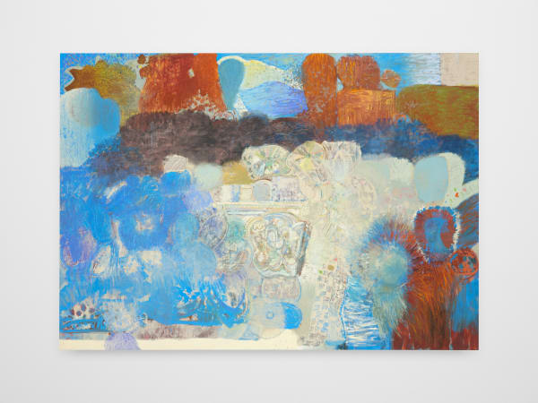 Rafael Delacruz Untitled, 2025 Palm tree ash, oil, and soft chalk pastel on canvas 88 x 124 in 223.5 x 315 cm