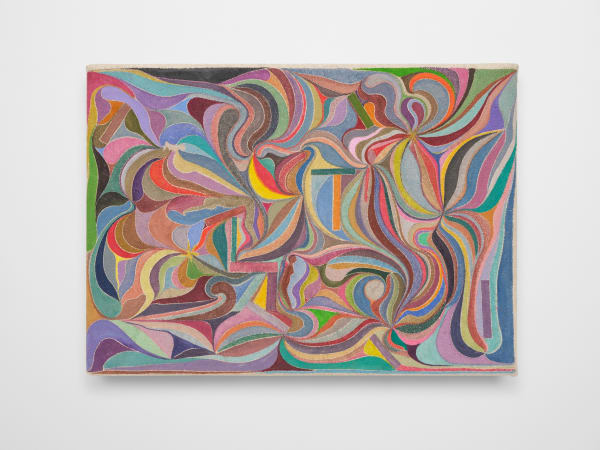 Chris Johanson Untitled, 2022 Acrylic and household paint on canvas 9 1/2 x 13 1/8 in 24.1 x 33.3 cm