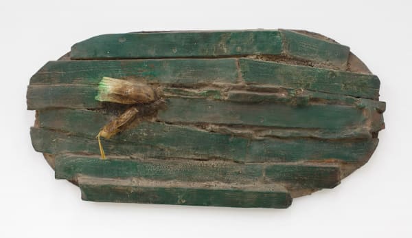 Brandon Ndife Nantucket, 2021 Cast Aqua resin, earth pigment, enamel, wood, rubber 25 x 49 x 7 in 63.5 x 124.5 x 17.8 cm
