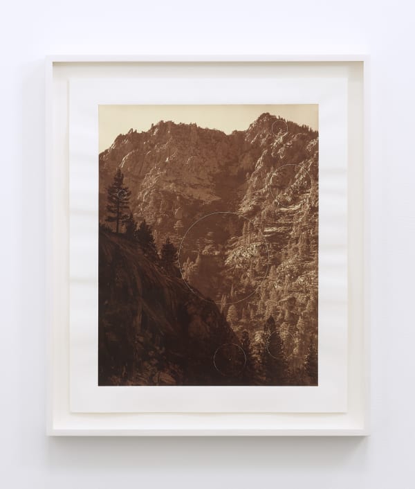 TREVOR PAGLEN NEAR TAHOMA CIRCLE HOUGH TRANSFORM, 2020 Albumen print Image dimensions: 20 × 16 in. (50.80 × 40.64 cm) Paper dimensions: 24 × 20 in. (60.96 × 50.80 cm) Edition of 5 plus 1 artist's proof