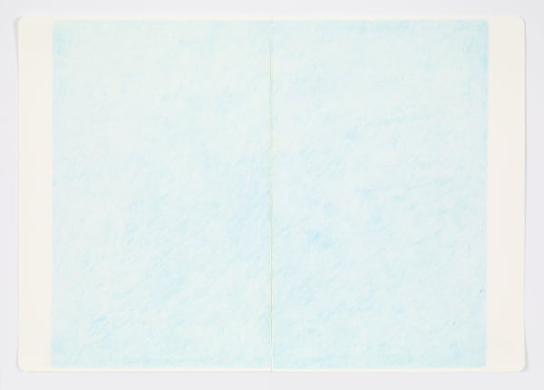 Jessica Dickinson the-possible (notebook drawing for From/With #8), 2021 Colored pencil on paper with linen tape 11 3/4 x 16 in 29.8 x 40.6 cm