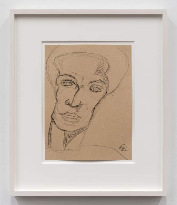 Reggie Burrows Hodges Invented Portrait Study: Pierce, 2022 Graphite on paper 12 x 9 in 30.48 x 22.86 cm Framed: 19 1/4 x 16 1/4 x 1 1/2 in 48.89 x 41.27 x 3.81 cm