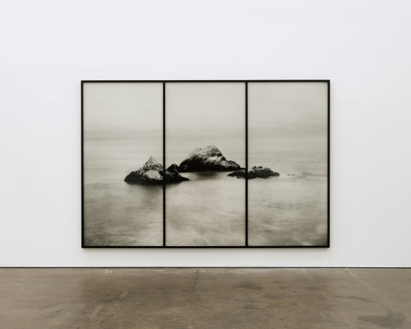 Trevor Paglen Seal Rocks Circle Hough Transform; Region Adjacency Graph; Speeded-Up Robust Features; Watershed; Good Features to Track, 2020 Silver gelatin LE print Triptych, each element: 80 × 39.9 in 203.20 × 101.35 cm Framed: 81 ½ × 121 in 207.01 × 307.34 cm Edition of 3 plus 1 artist's proof (#1/3)