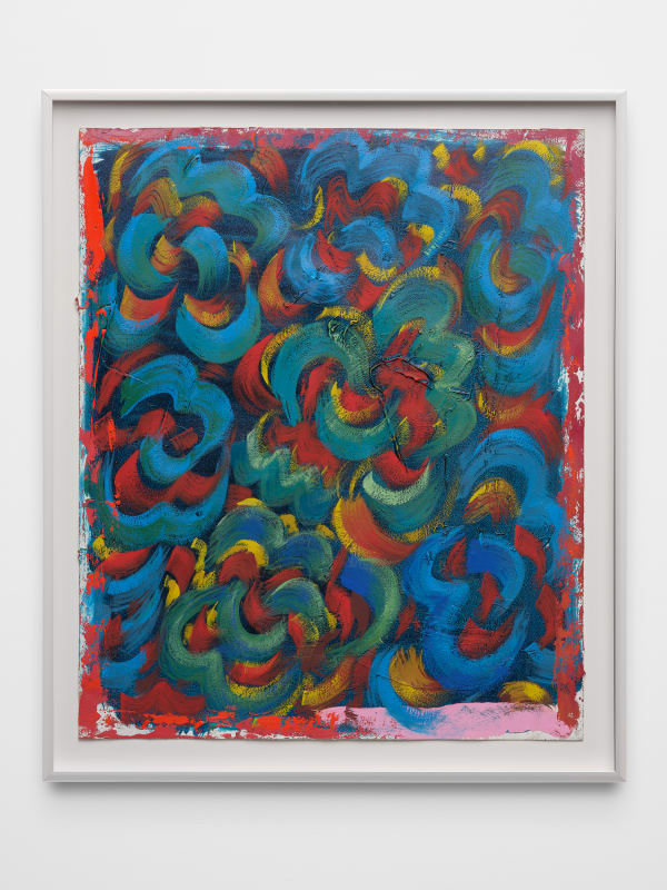 Alex Olson Untitled, 2021 Oil and modeling paste on gessoed paper 19 x 16 1/4 in 48.3 x 41.3 cm