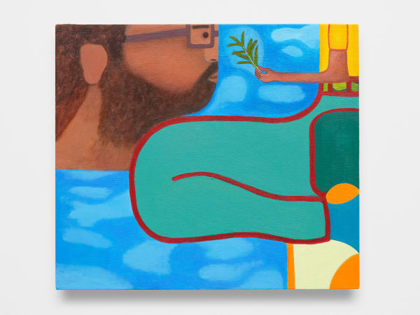 Alex Cohen Olive branch for self, 2022 Acrylic on canvas 13 x 15 1/2 in 33 x 39.4 cm
