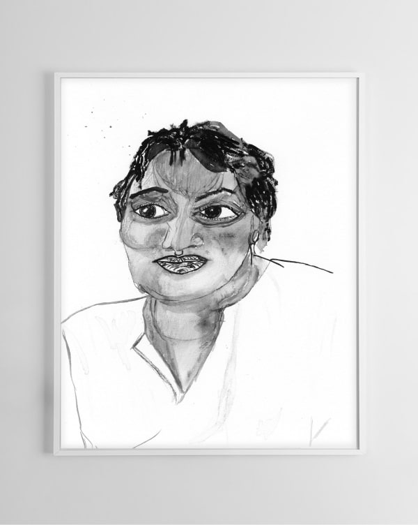 Gwen Smith Stacey Abrams, 2020 Archival pigment print on cotton rag Canson paper, framed. Painting No. 56 From Black Woman Project (Vol. 3). Includes 4 x 6 inch archival selfie from Nov. 7th, 2020. 20 x 16 in 50.8 x 40.6 cm Edition of 10