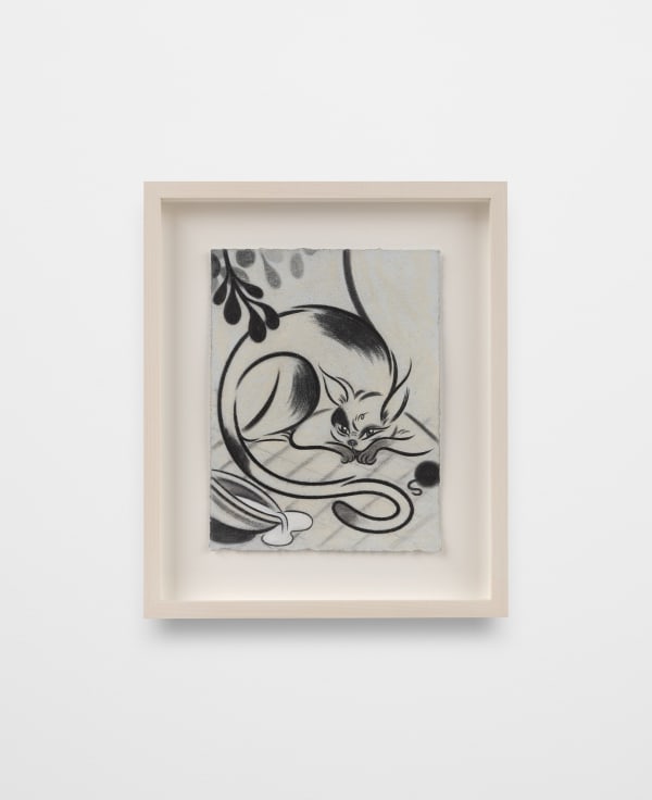 Koak Catastrophe, 2022 Graphite, pastel, gouache, and casein on pale blue rag paper 8 1/2 x 6 1/2 in 21.6 x 16.5 cm Framed: 12 1/4 x 10 1/4 in 31.1 x 26 cm