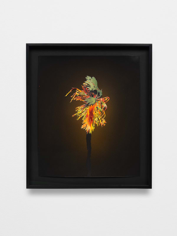 Francesca Gabbiani Limelight, 2021 Acrylic airbrush, ink, gouache and colored paper on paper Framed: 16 x 13 1/2 in 40.6 x 34.3 cm