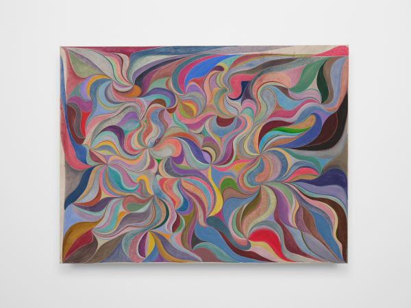 Chris Johanson Untitled, 2022 Acrylic and household paint on canvas 47 1/2 x 63 in 120.7 x 160 cm