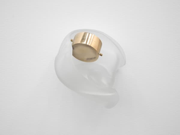 K.R.M. Mooney Outlet (c.) ii, 2024 In collaboration with Nicholas Phillips Glass, sand, bronze 8 x 6 1/2 x 6 in 20.3 x 16.5 x 15.2 cm