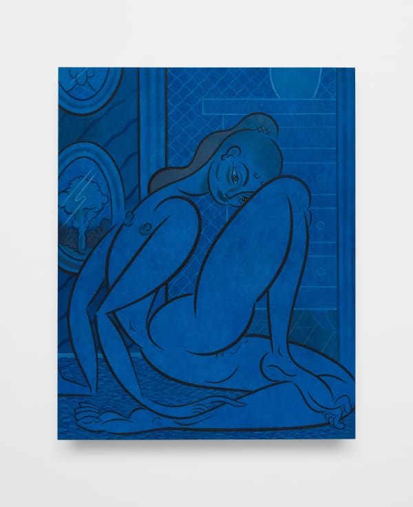 Koak Doomscroll, 2022 Flashe and graphite on linen mounted to panel 77 1/2 x 63 in 196.8 x 160 cm