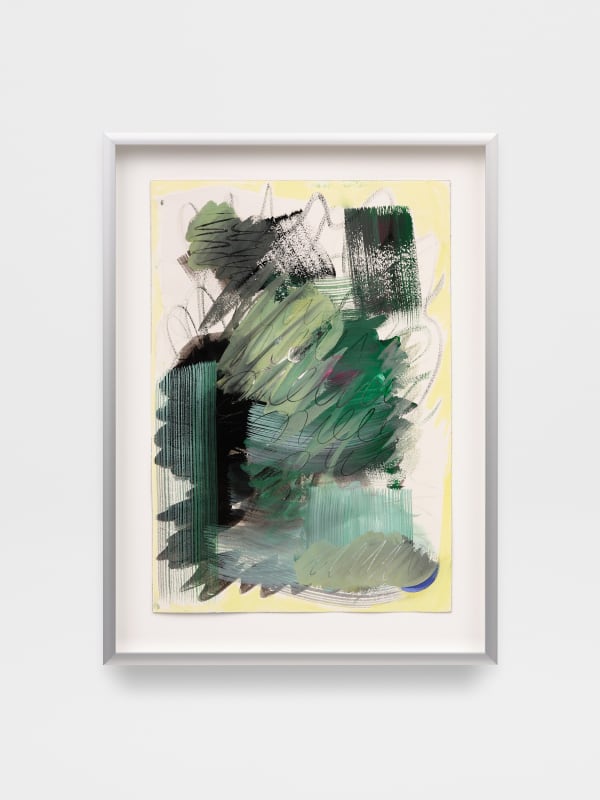 Alex Olson Untitled, 2023 Gouache on paper 10 x 7 in 25.4 x 17.8 cm Framed: 12 1/2 x 9 1/4 in 31.8 x 23.5 cm