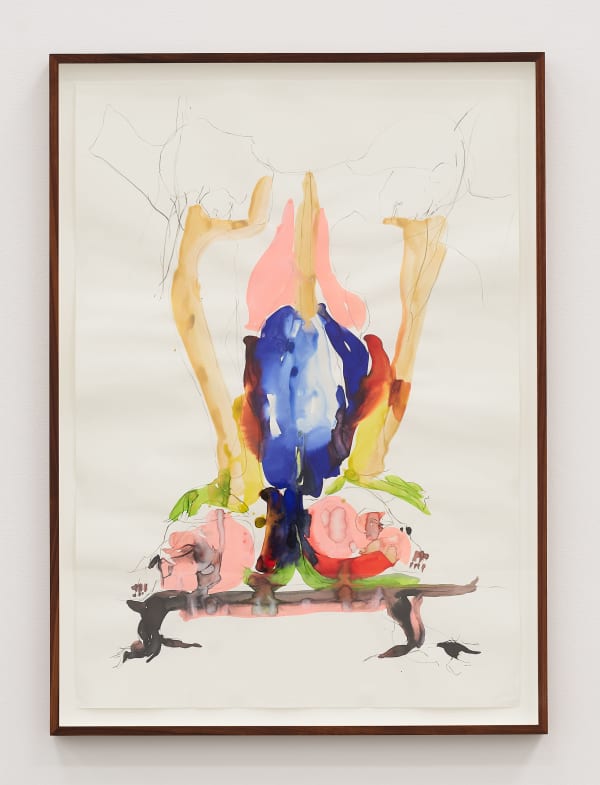 LIAM EVERETT UNTITLED (CORNEA), 2020 Signed and dated on verso Ink, salt, graphite and charcoal on Canson paper Paper: 33 1/8 x 23 3/8” Framed: 35 3/4" x 26"