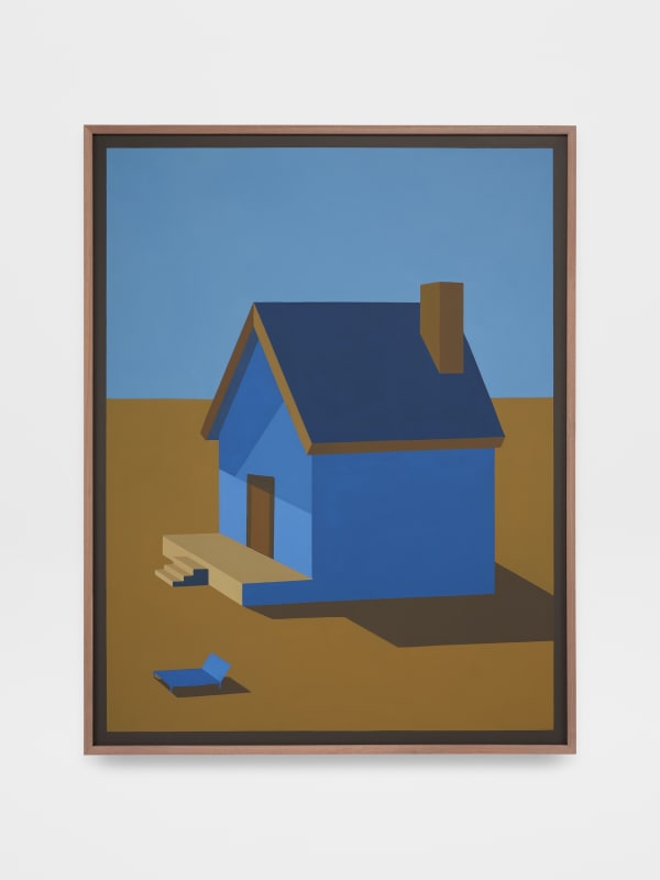 Laeh Glenn Blue House, 2025 Oil on canvas, wood frame 55 1/4 x 43 1/4 in 140.3 x 109.9 cm