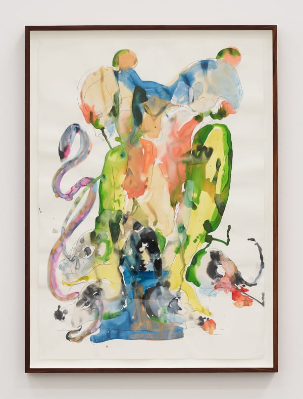 LIAM EVERETT UNTITLED (IRIS), 2020 Signed and dated on verso Ink, salt, graphite and charcoal on Canson paper Paper: 33 1/8 x 23 3/8” Framed: 35 3/4" x 26"