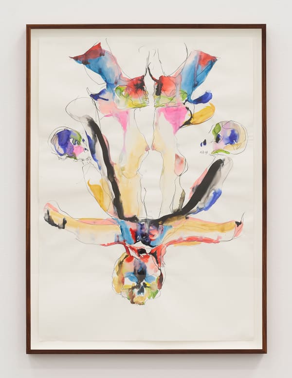 LIAM EVERETT UNTITLED (OPTIC NERVE), 2020 Signed and dated on verso Ink, salt, graphite and charcoal on Canson paper Paper: 33 1/8 x 23 3/8” Framed: 35 3/4" x 26"