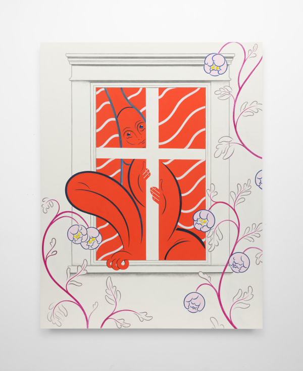 Koak En Garde, 2022 Oil, acrylic, Flashe, pencil, and graphite on canvas 108 1/2 x 84 in 275.6 x 213.4 cm