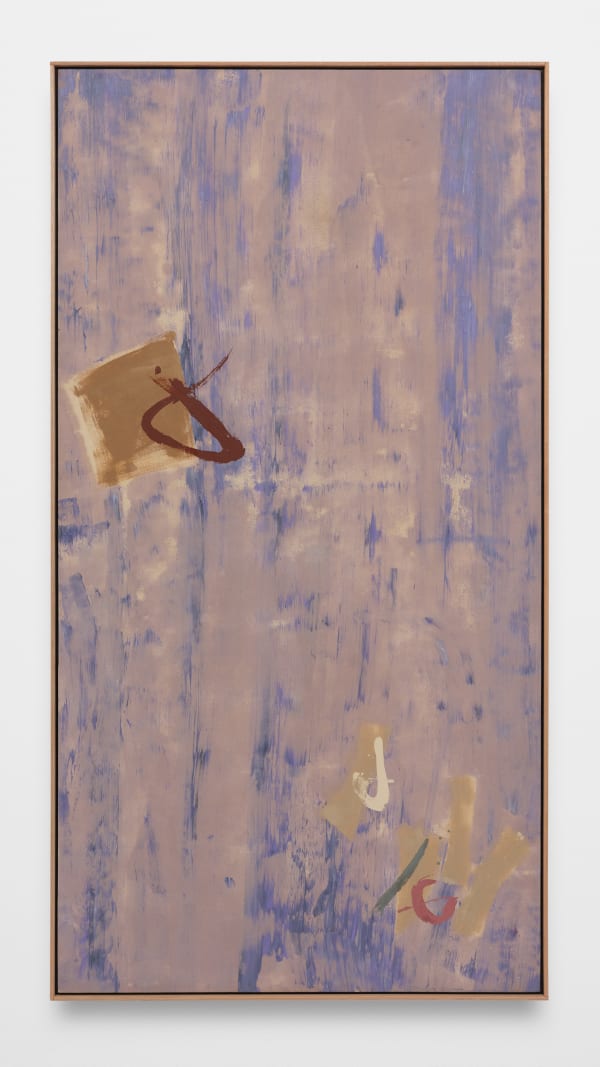 Kikuo Saito Ashes Ruby, 1982 Acrylic on canvas 93 1/4 x 48 1/4 x 2 in 236.9 x 122.6 x 5.1 cm