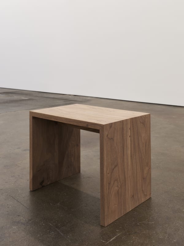 LAEH GLENN BENCH, 2020 Walnut 17 1/2 x 22 x 15 in 44.5 x 55.9 x 38.1 cm Edition of 2