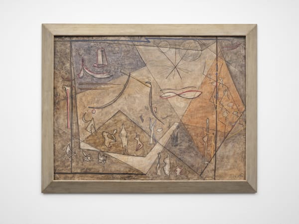 Adaline Kent Writ, 1947 Tempera on incised Hydrocal 15 1/2 x 20 1/2 in 39.4 x 52.1 cm Framed: 17 x 22 1/2 in 43.2 x 57.1 cm