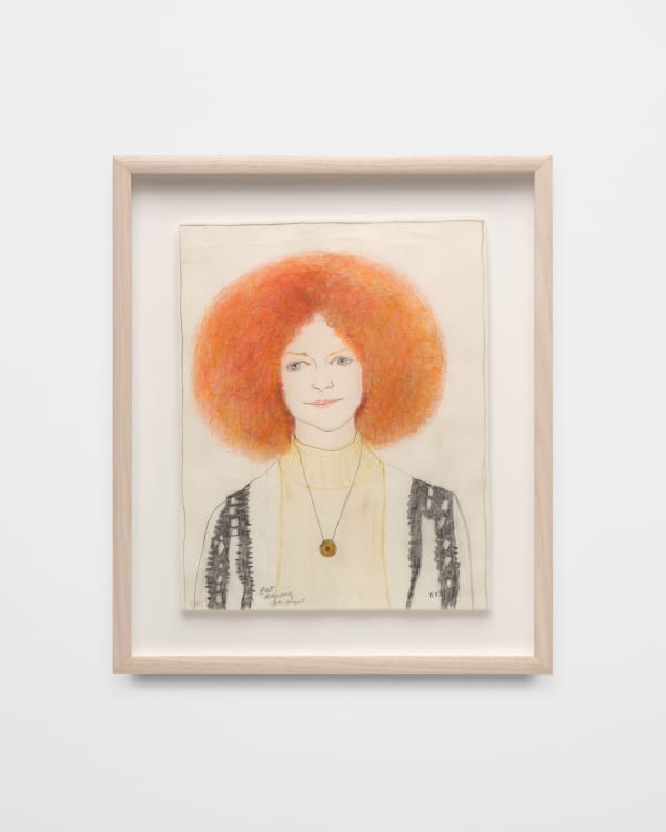 Beth Van Hoesen Pat Drawing II, 1972 Colored pencil, graphite on paper 11 3/4 x 9 1/4 in 29.8 x 23.5 cm Framed: 15 1/2 x 13 1/8 in 39.4 x 33.3 cm