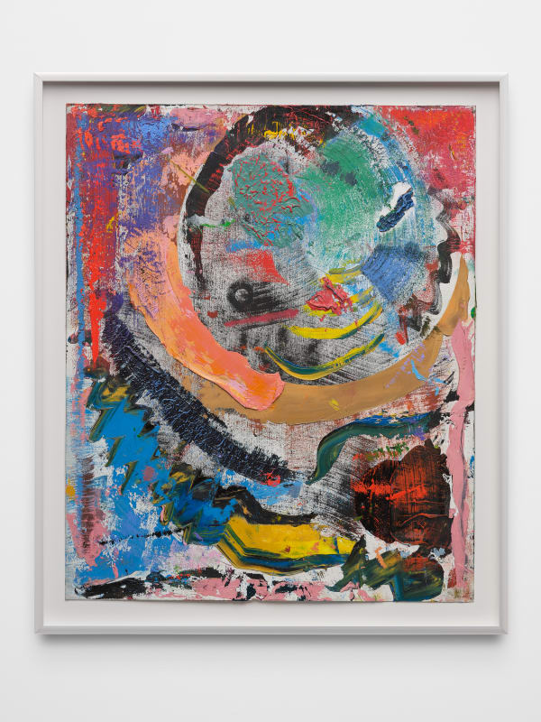 Alex Olson Untitled, 2021 Oil and modeling paste on gessoed paper 19 x 16 1/4 in 48.3 x 41.3 cm